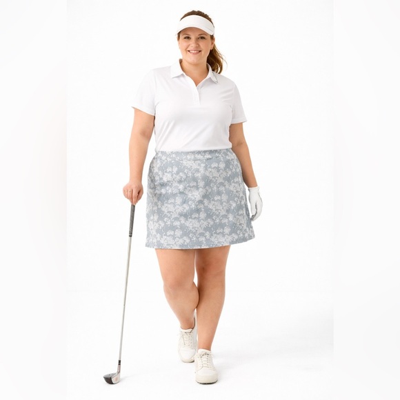 Peter Millar Pants - NWOT Peter Millar Womens Gray & White Floral Skort UPF 50+ Size XL